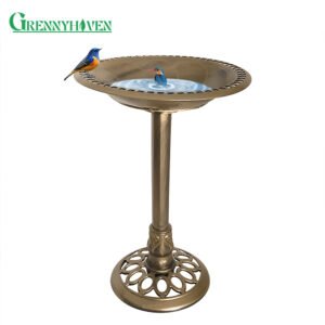 GREENHAVEN Antique Style Resin Outdoor Garden Bird Bath_0