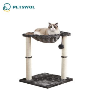 PETSWOL Cat Tower with Hammock and Scratching Posts_0