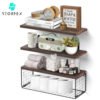 STORFEX Wall Organizer with Basket - Stylish and Space-Saving Wall Mounted Shelves_0