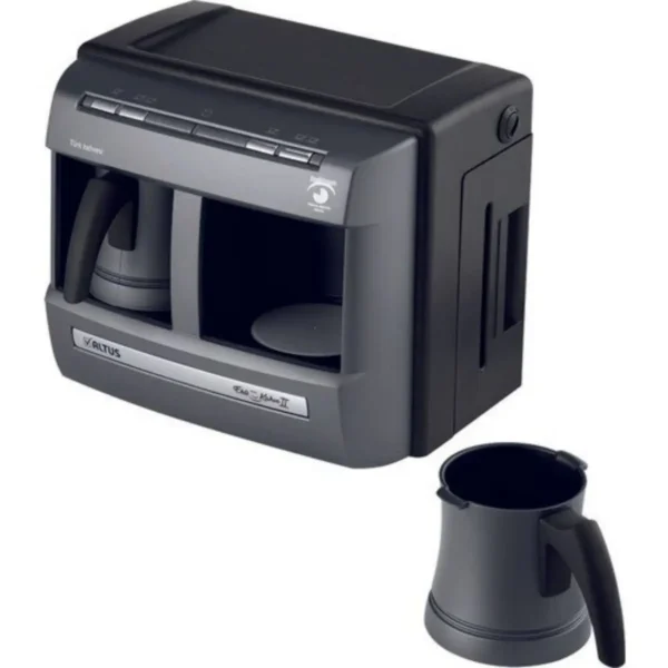 Automatic Turkish Coffee Machine Double Pot 4 Cup Anthracite Espresso Maker Aluminum Electric Moka Pot 220V 1200W
