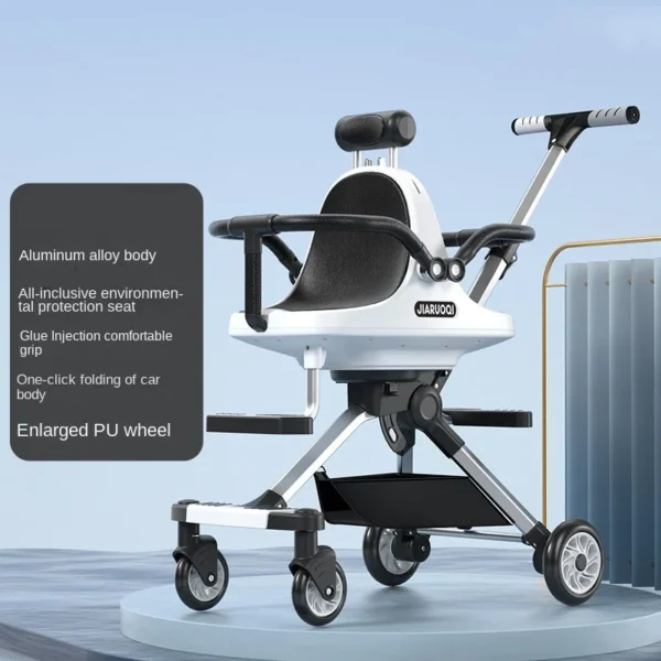 Baby Stroller High Landscape Lightweight Folding Twin Travel Stroller Adjustable Four Wheels Shock Absorption Newborn Stroller