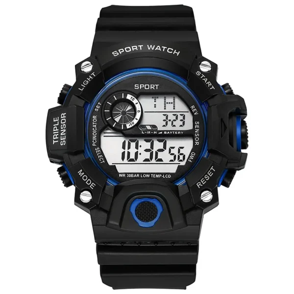 Men's Watch Fashion Sports Electronic Wristwatch Large dial Multifunctional Waterproof Luminous Alarm