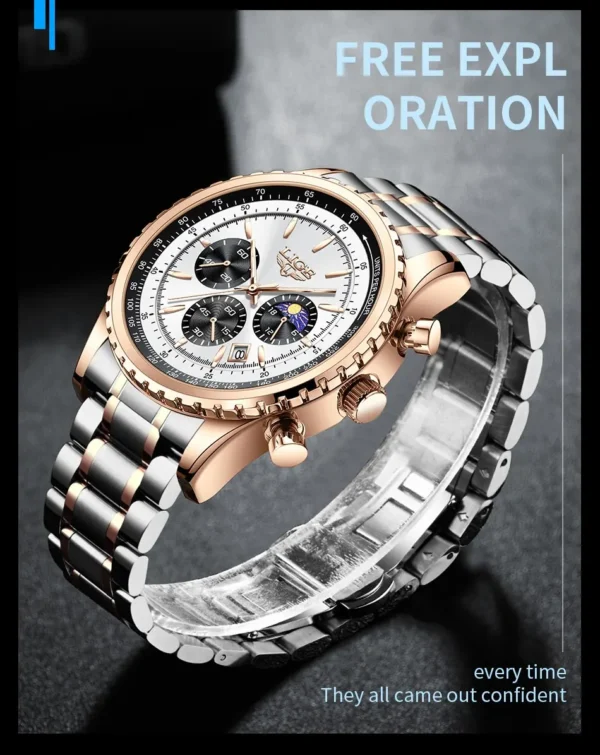 LIGE 2024 Top Brand Luxury New Men Watch Quartz Man Watches Waterproof Luminous Watch Date Chronograph Sport Wristwatch